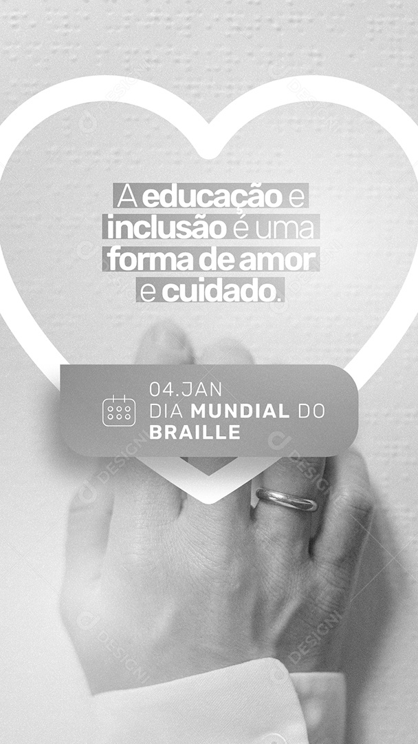 Story Dia de Resistência Dia Mundial do Braille Social Media PSD Editável