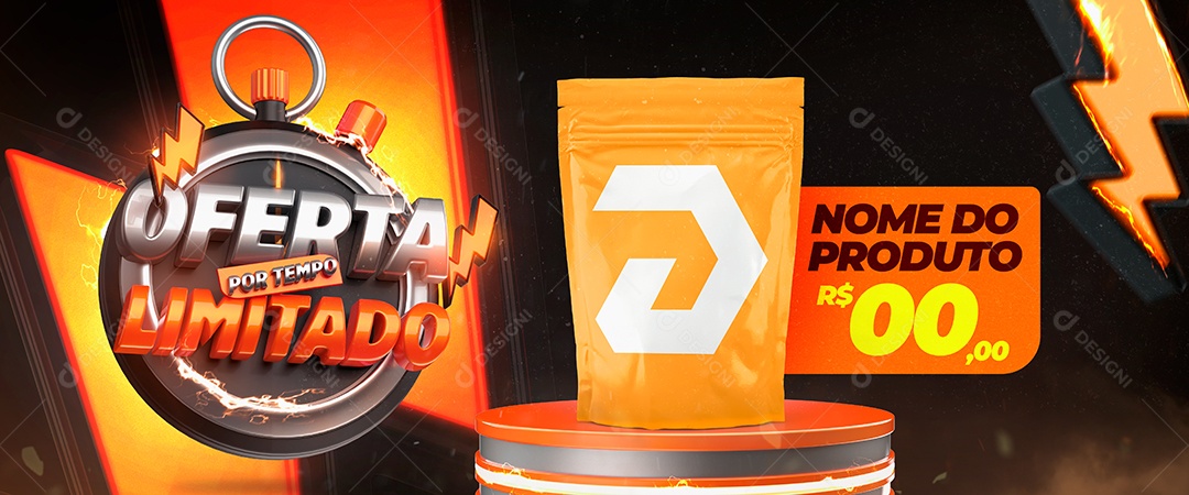 Banner Oferta Por Tempo Limitado Social Media PSD Editável
