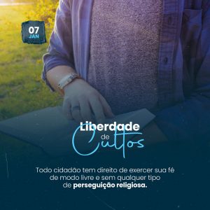 Dia da Liberdade de Cultos Religiosos 07 de Janeiro Social Media PSD Editável