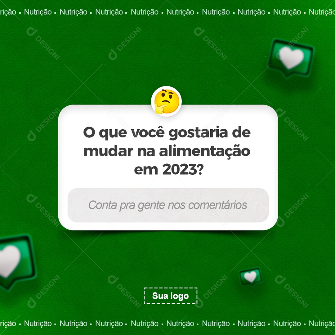 Post Nutricionista Social Media PSD Editável