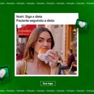 Post Nutricionista Meme Social Media PSD Editável