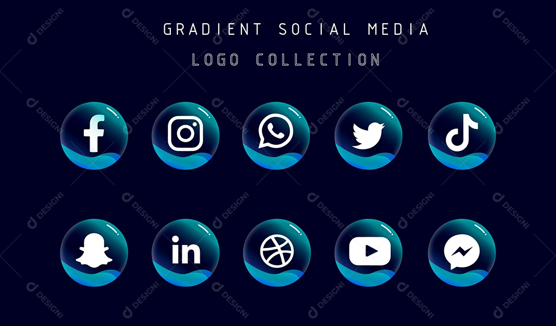 Ícones de Redes Sociais EPS