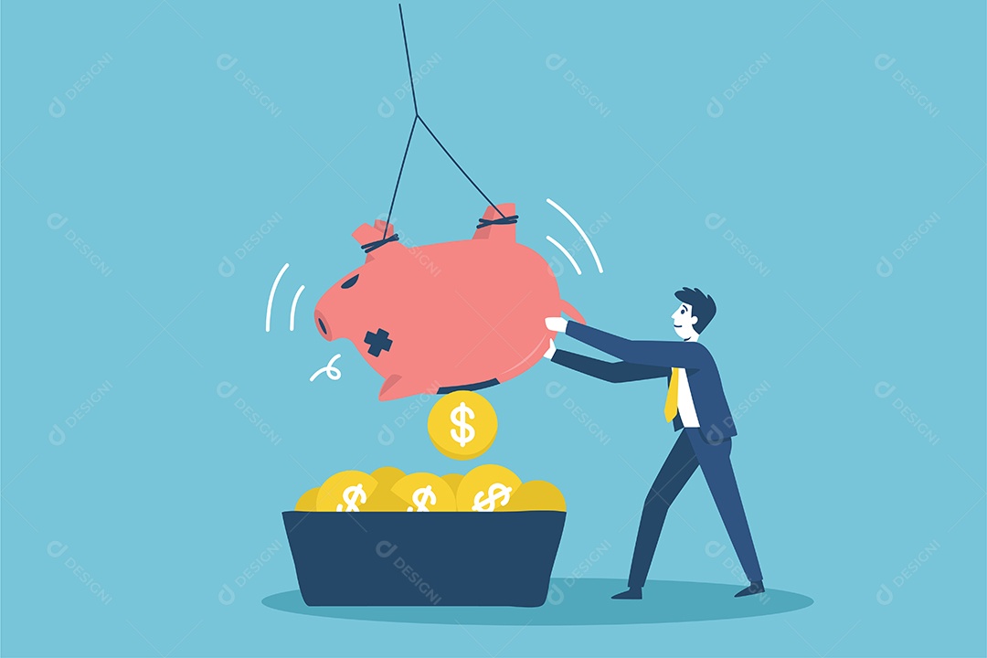 Empresários buscam capital para construir um negócio e ter sucesso Vetor EPS