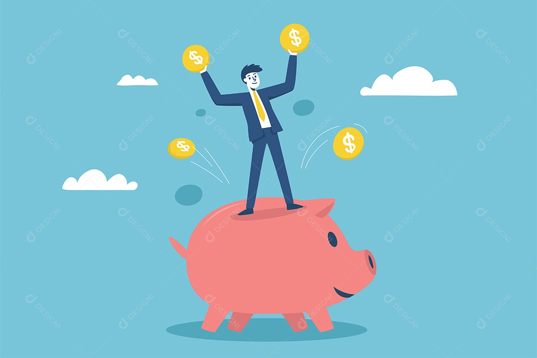 Empresários buscam capital para construir um negócio e ter sucesso Vetor EPS