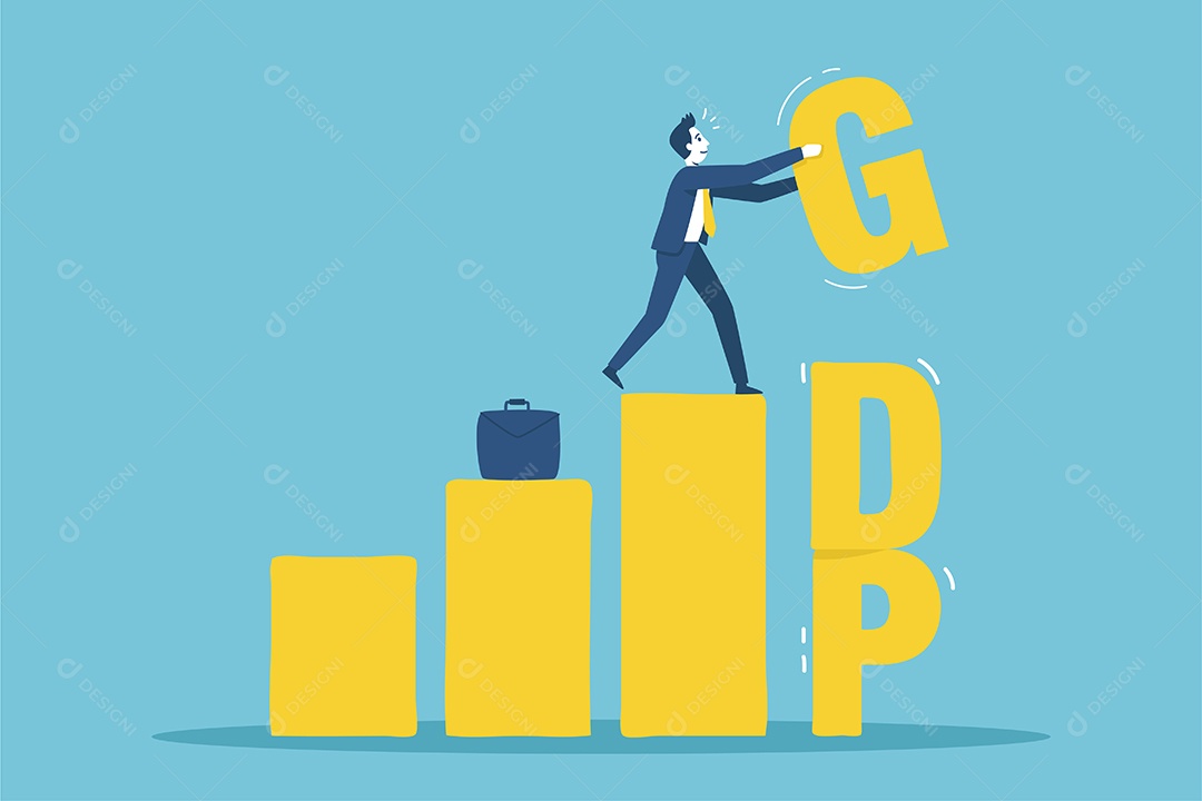 Empresários investem no mercado e no sucesso de seus investimentos Vetor EPS