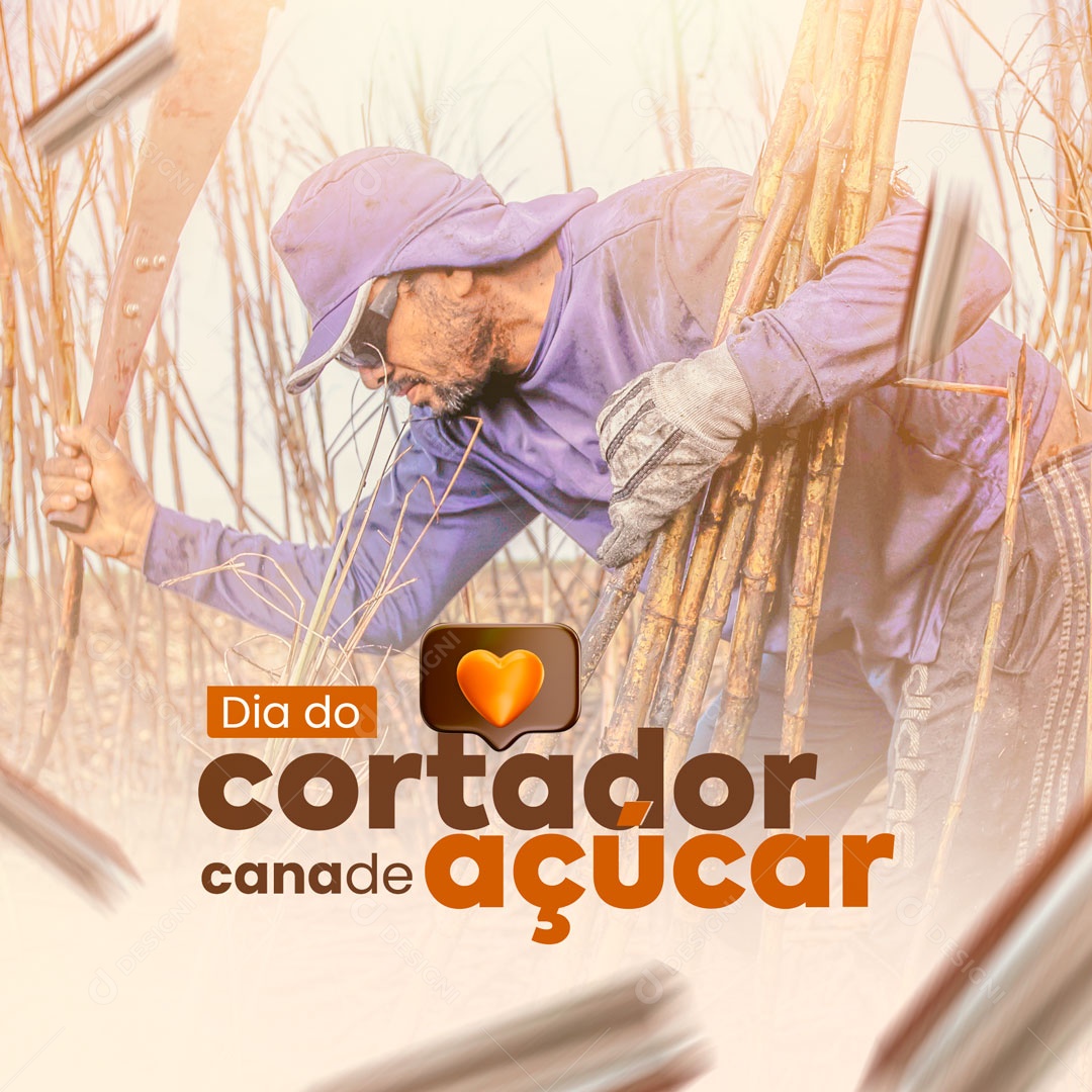 Dia do Cortador de Cana de Açúcar 16 de Janeiro Social Media PSD Editável