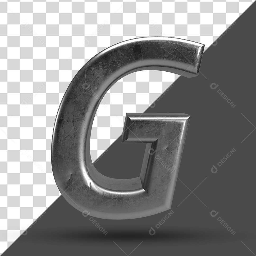 Letra G 3D PSD Para Composição