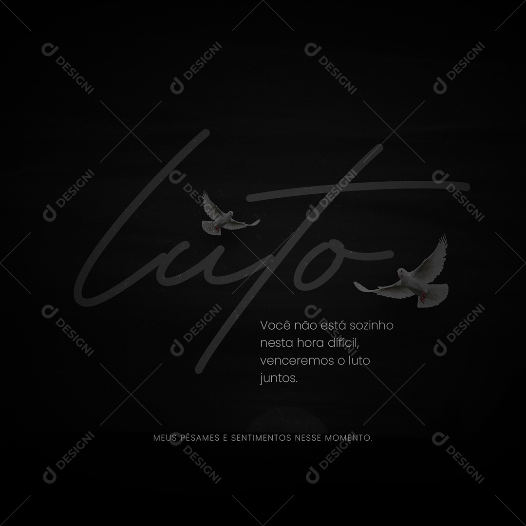Você não Está Sozinho nesta Hora Difícil Luto Social Media PSD Editável