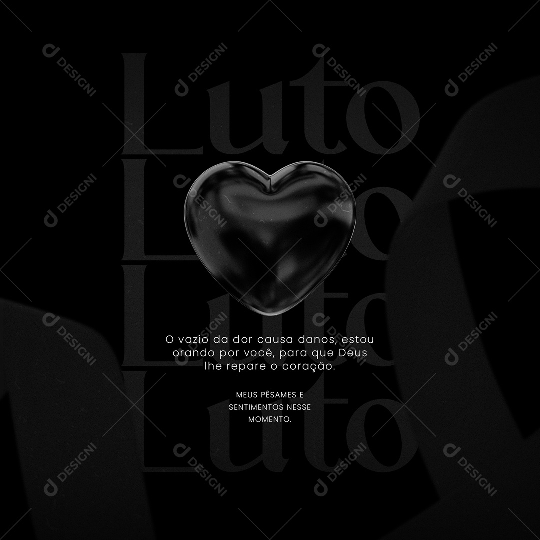 O Vazio da Dor causa Danos Luto Social Media PSD Editável