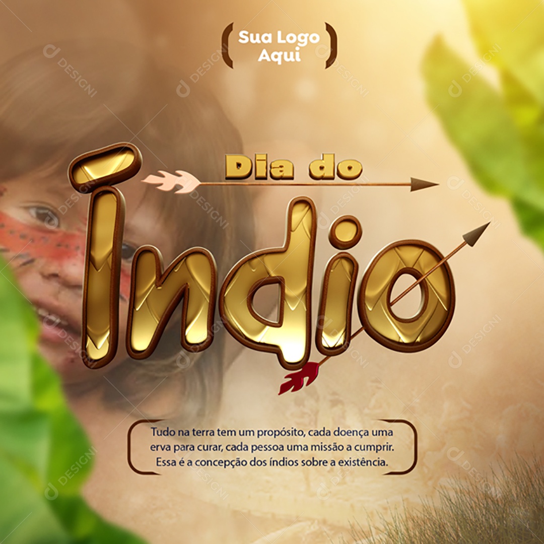 Dia do Índio Social Media PSD Editável