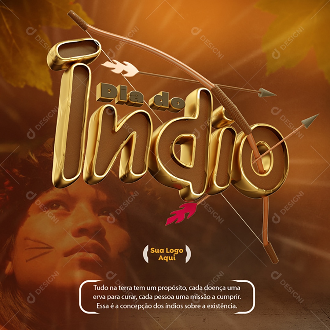 Dia do Índio Social Media PSD Editável