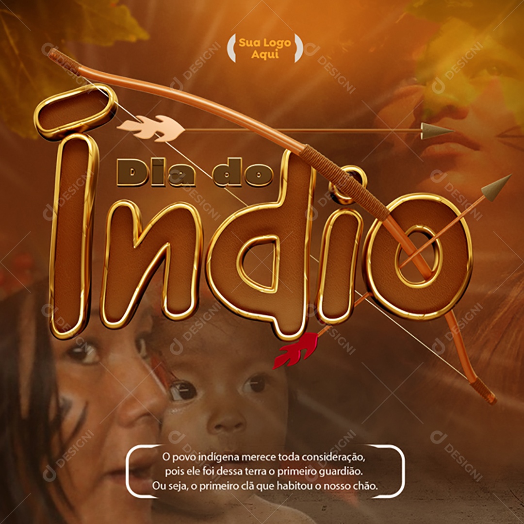 Dia do Índio Social Media PSD Editável