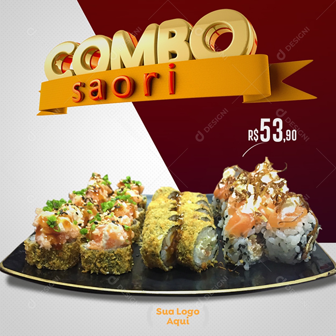 Combo Saori Venha Conferir Social Media PSD Editável