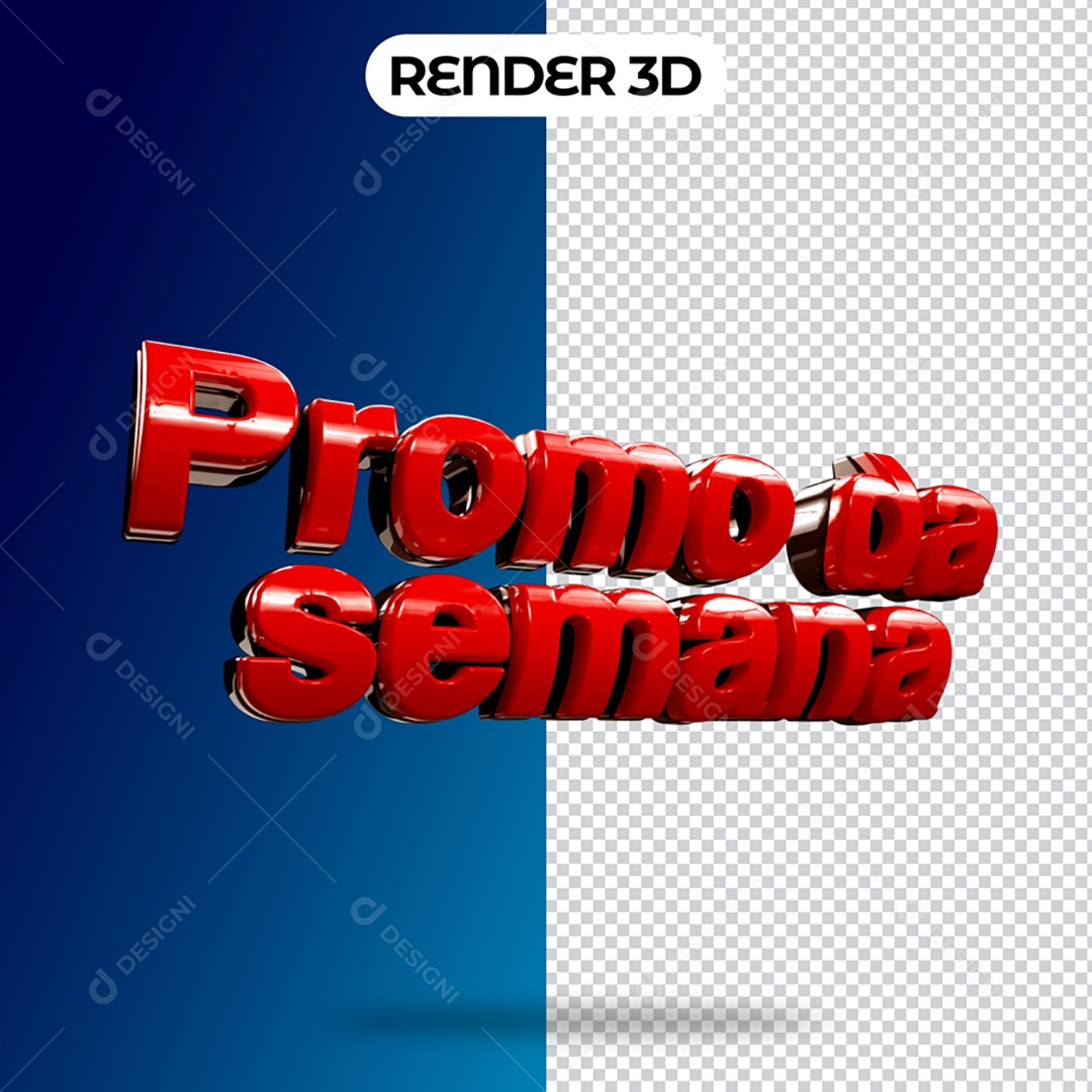 Texto 3D Para Composição Promo da Semana PSD