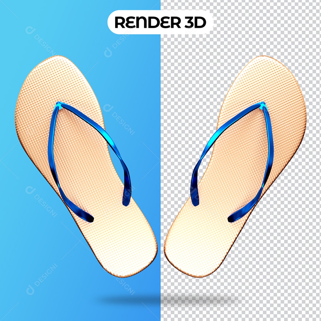Elemento 3D Para Composição Chinela PSD