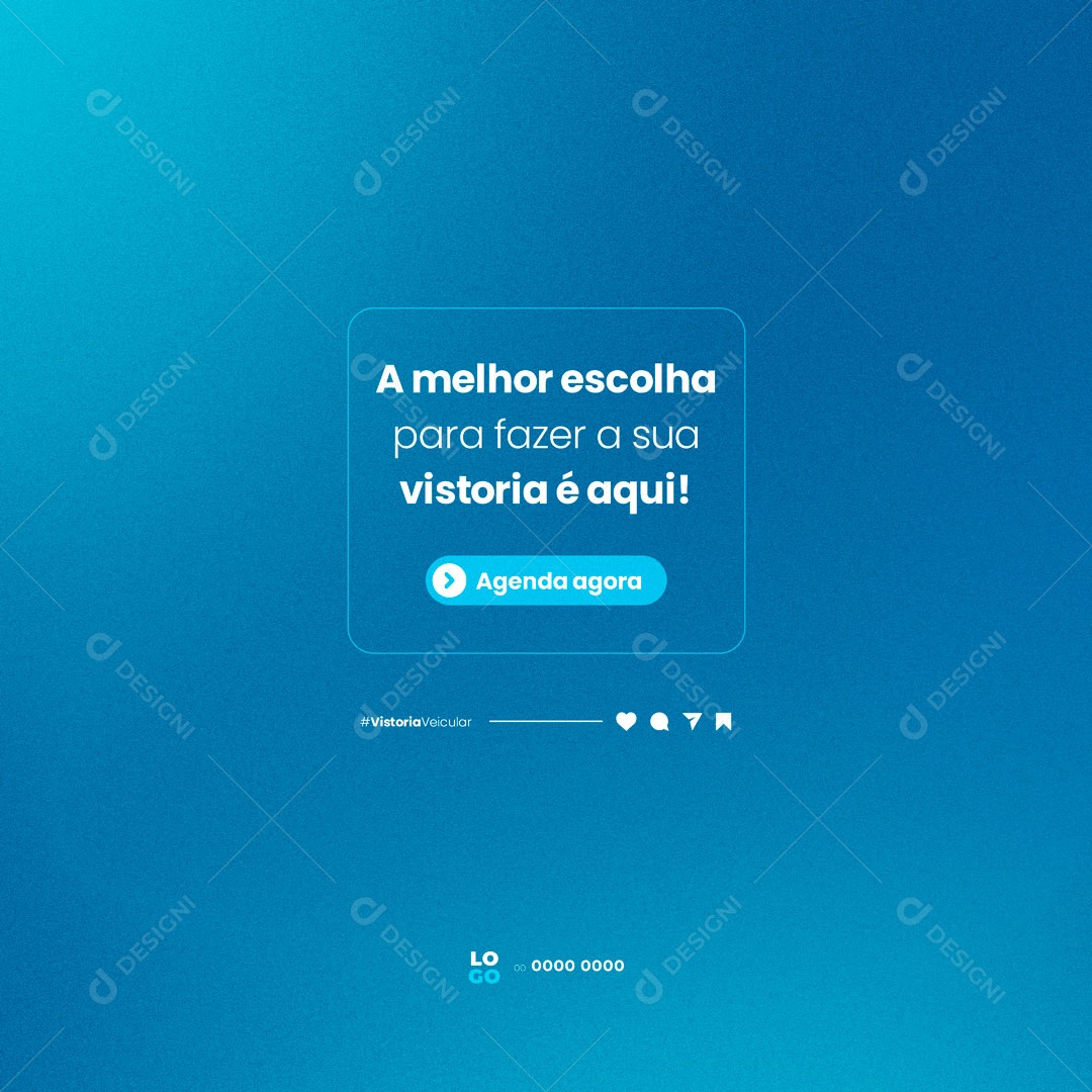 A Melhor Escolha Para Fazer a Sua Vistoria é Aqui! Social Media PSD Editável