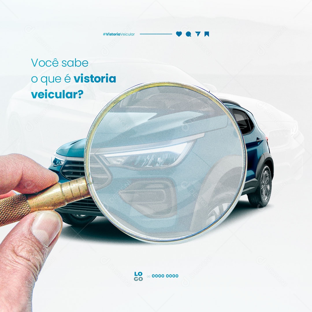 Você sabe o que é Vistoria Veicular? Social Media PSD Editável