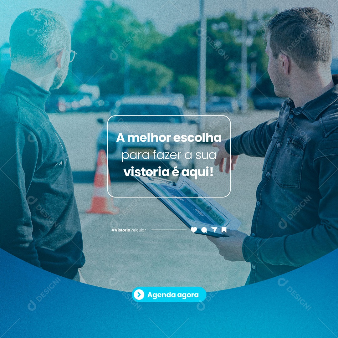 A Melhor Escolha Para Fazer a Sua Vistoria é Aqui! Social Media PSD Editável