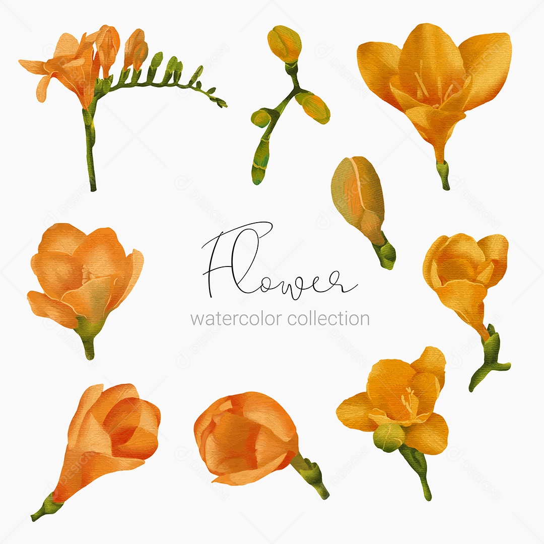 Lindo Buquê de Flores para Decoração Vetores EPS Editável