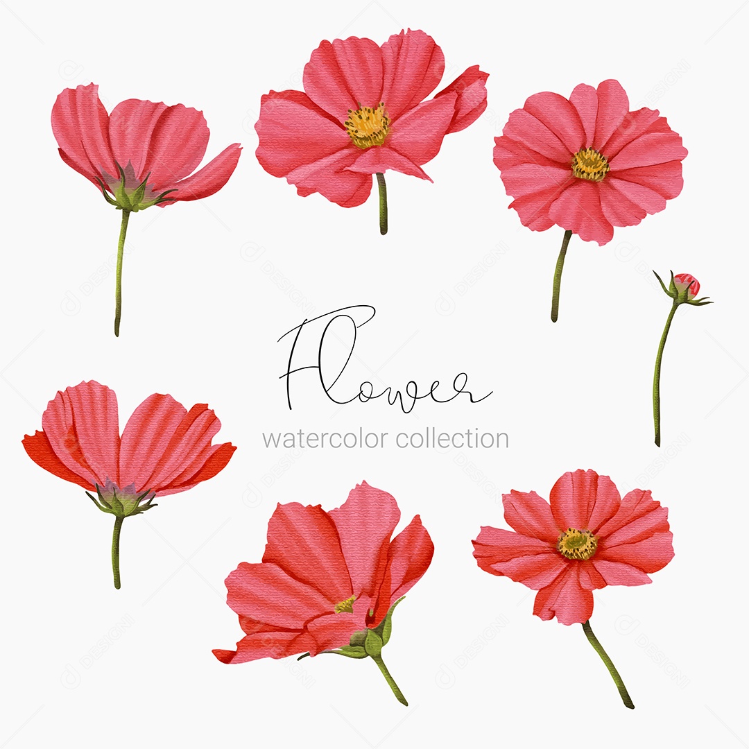 Lindo Buquê de Flores para Decoração Vetores EPS Editável