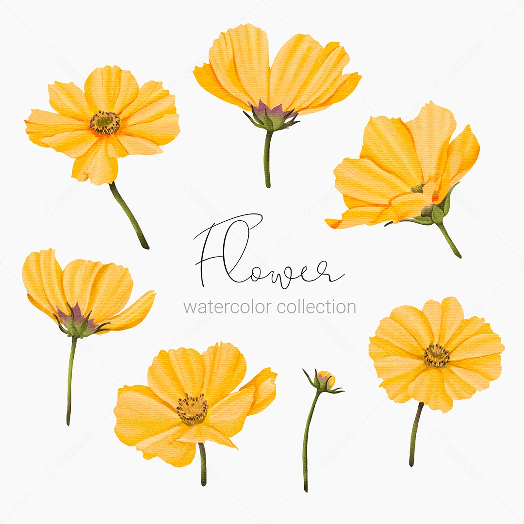 Lindo Buquê de Flores para Decoração Vetores EPS Editável