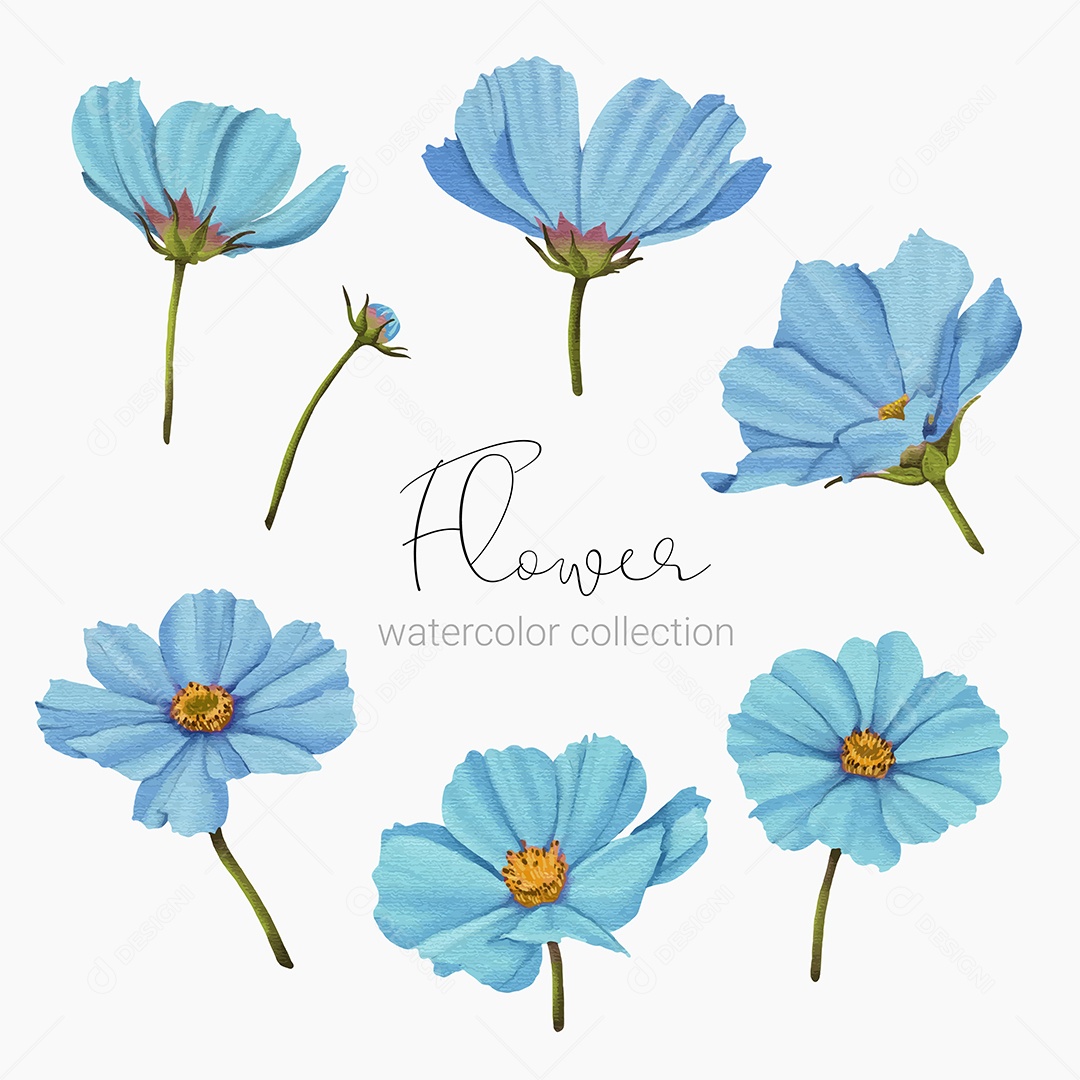 Lindo Buquê de Flores para Decoração Vetores EPS Editável