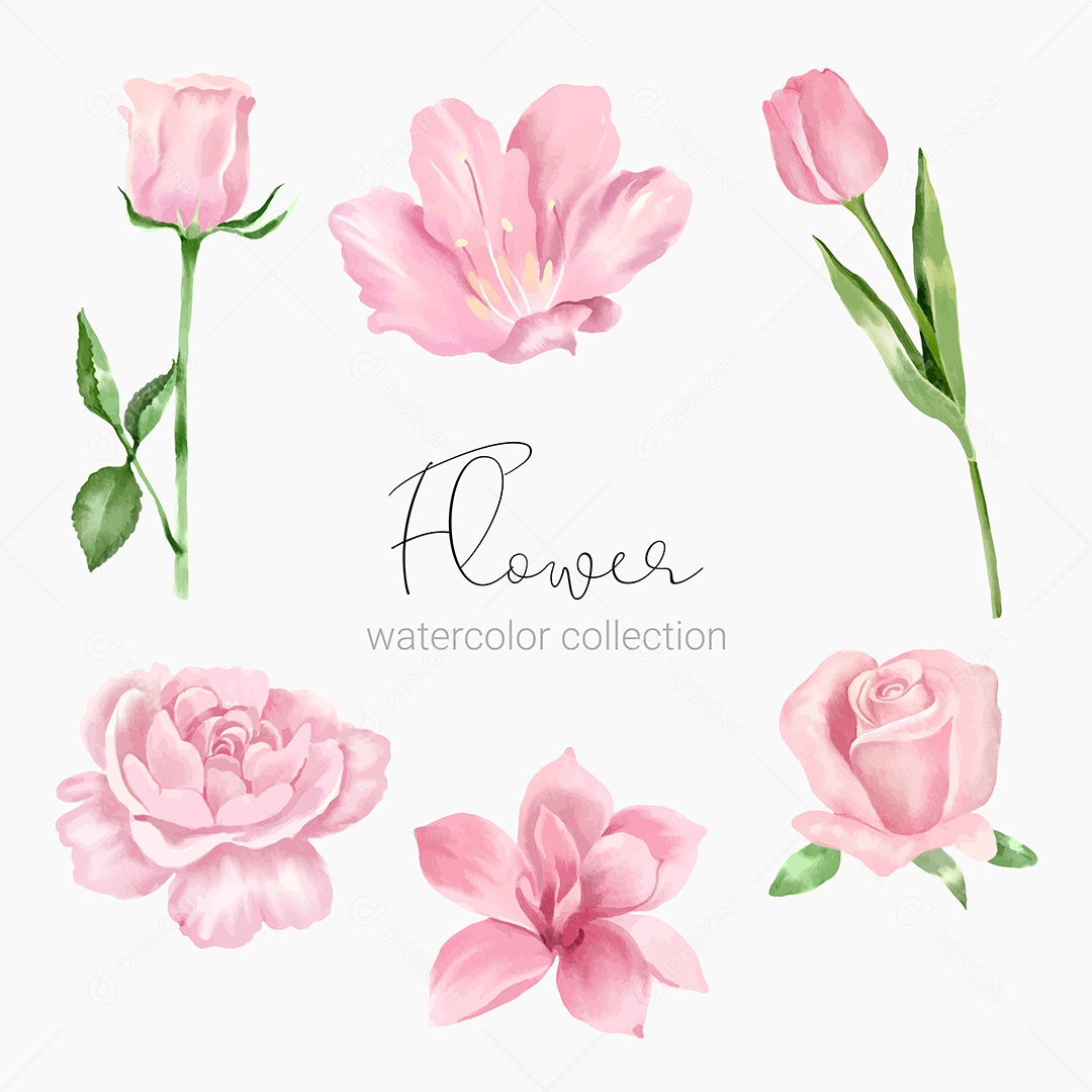 Lindo Buquê de Flores para Decoração Vetores EPS Editável