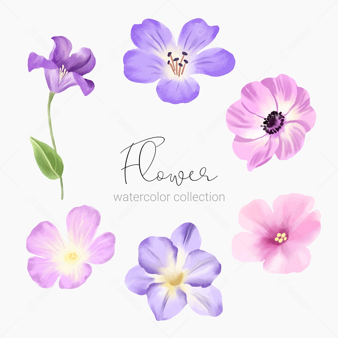 Lindo Buquê de Flores para Decoração Vetores EPS Editável