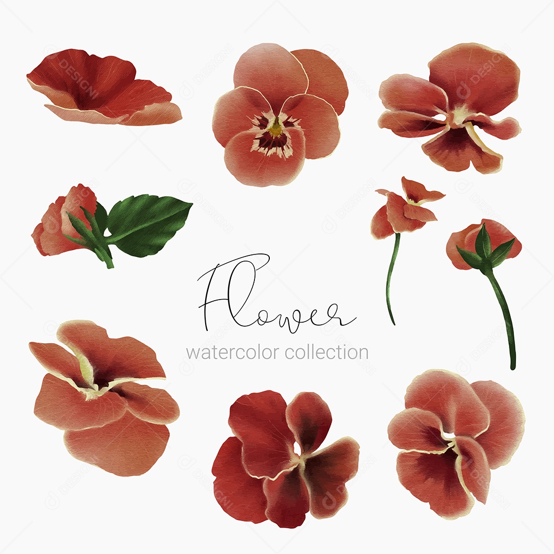 Lindo Buquê de Flores para Decoração Vetores EPS Editável