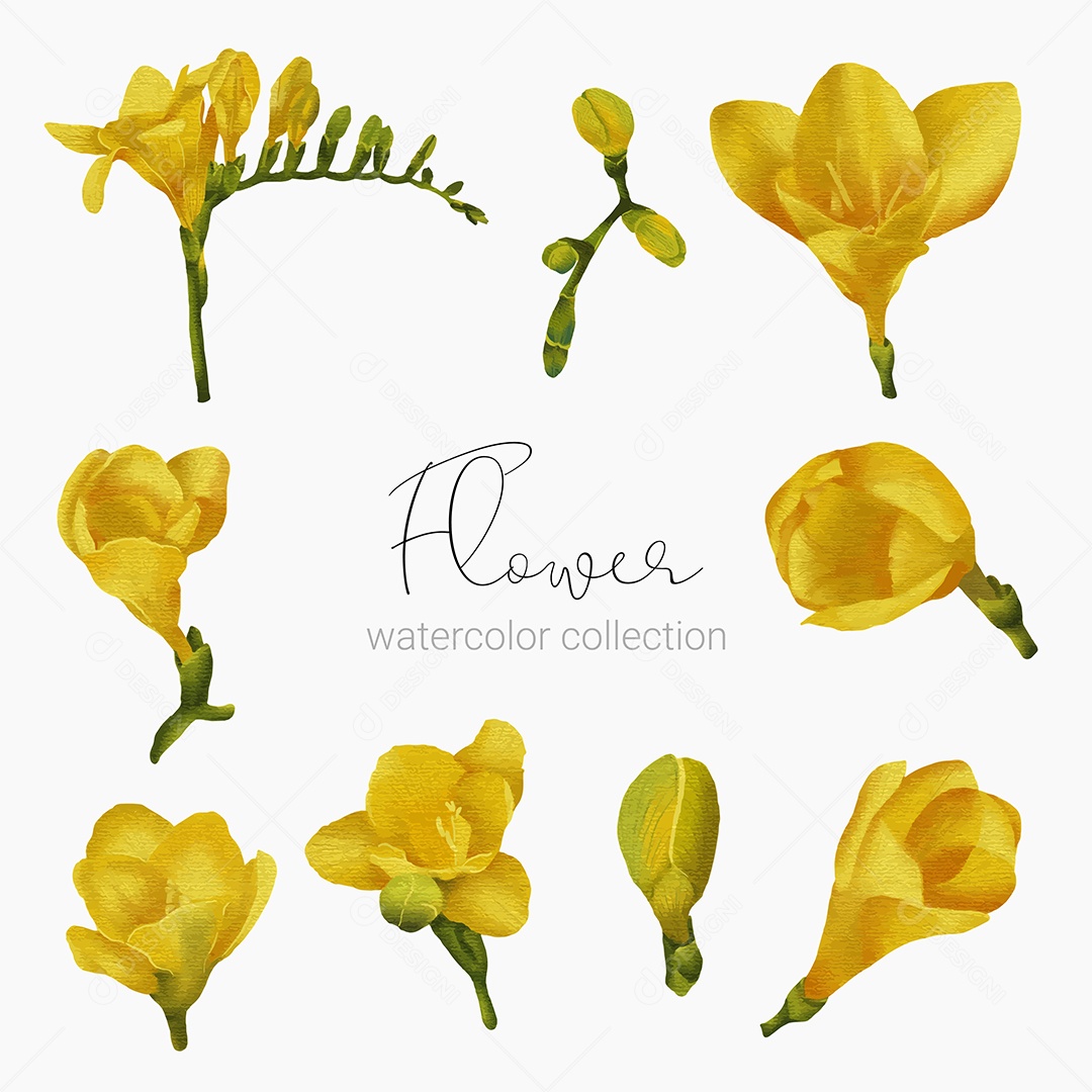 Lindo Buquê de Flores para Decoração Vetores EPS Editável