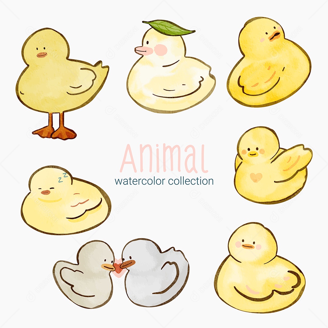 Conjunto de animais de Desenho Animado Vetores EPS