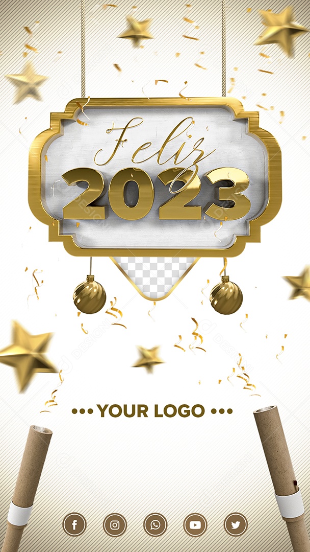 Story Feliz 2023 Social Media PSD Editável