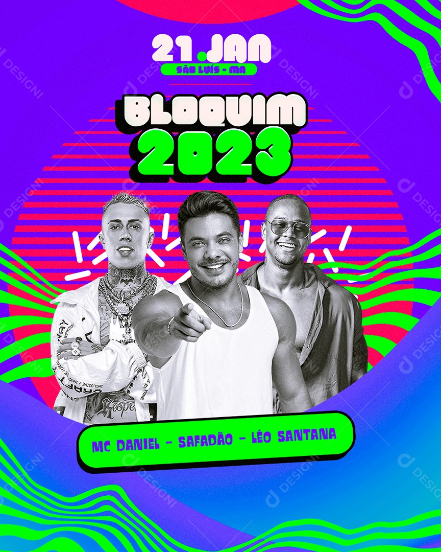 Post Bloquim 2023 Social Media PSD Editável