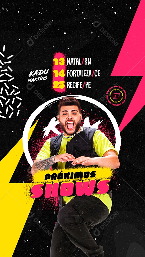 Flyer Próximos Shows Social Media PSD Editável