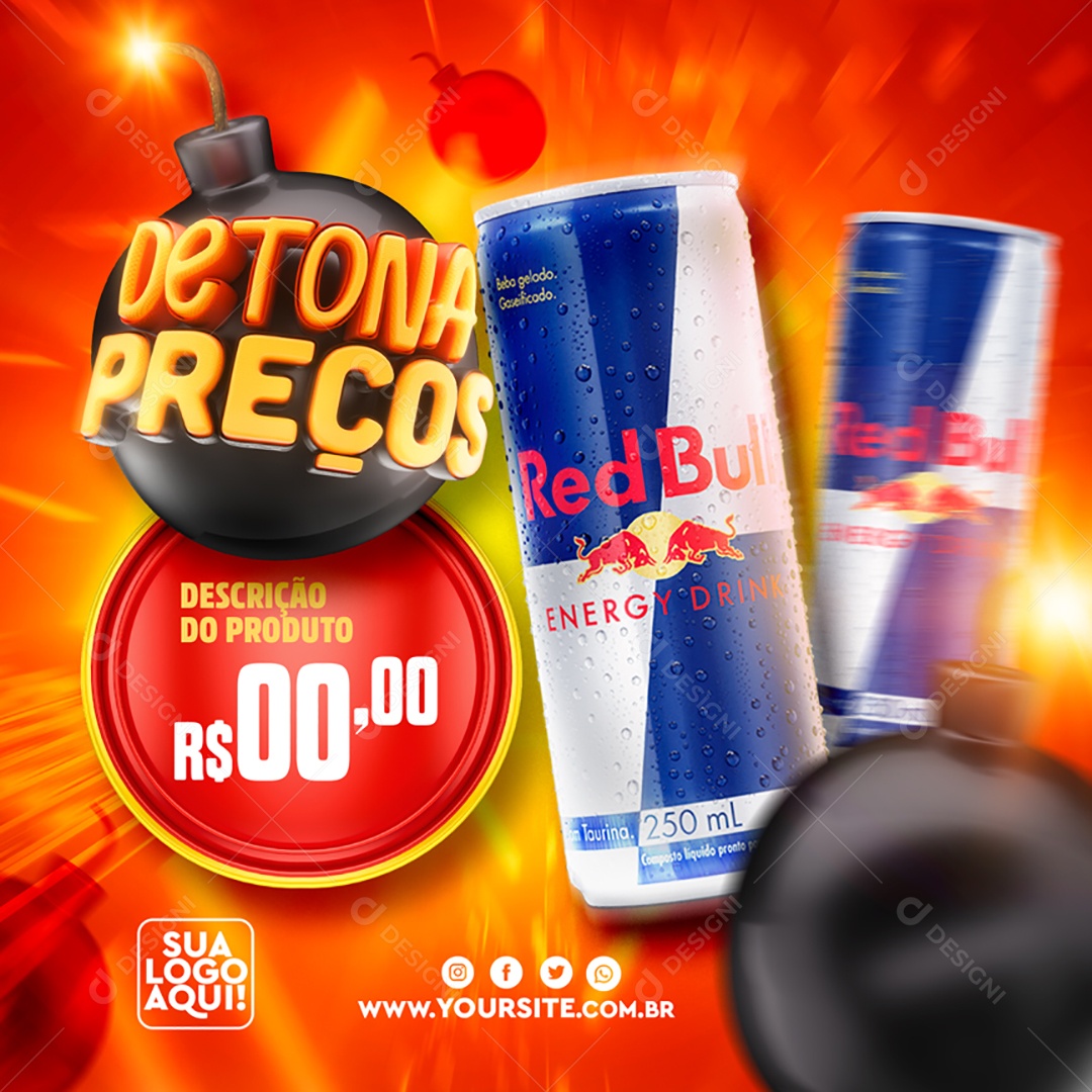 Detona Preços Venha Conferir Social Media PSD Editável