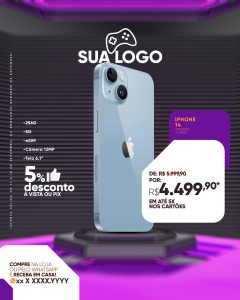 Compre na Loja ou Pelo Whatsapp e Receba em Casa 5% de Desconto à Vista ou Pix Social Media PSD Editável