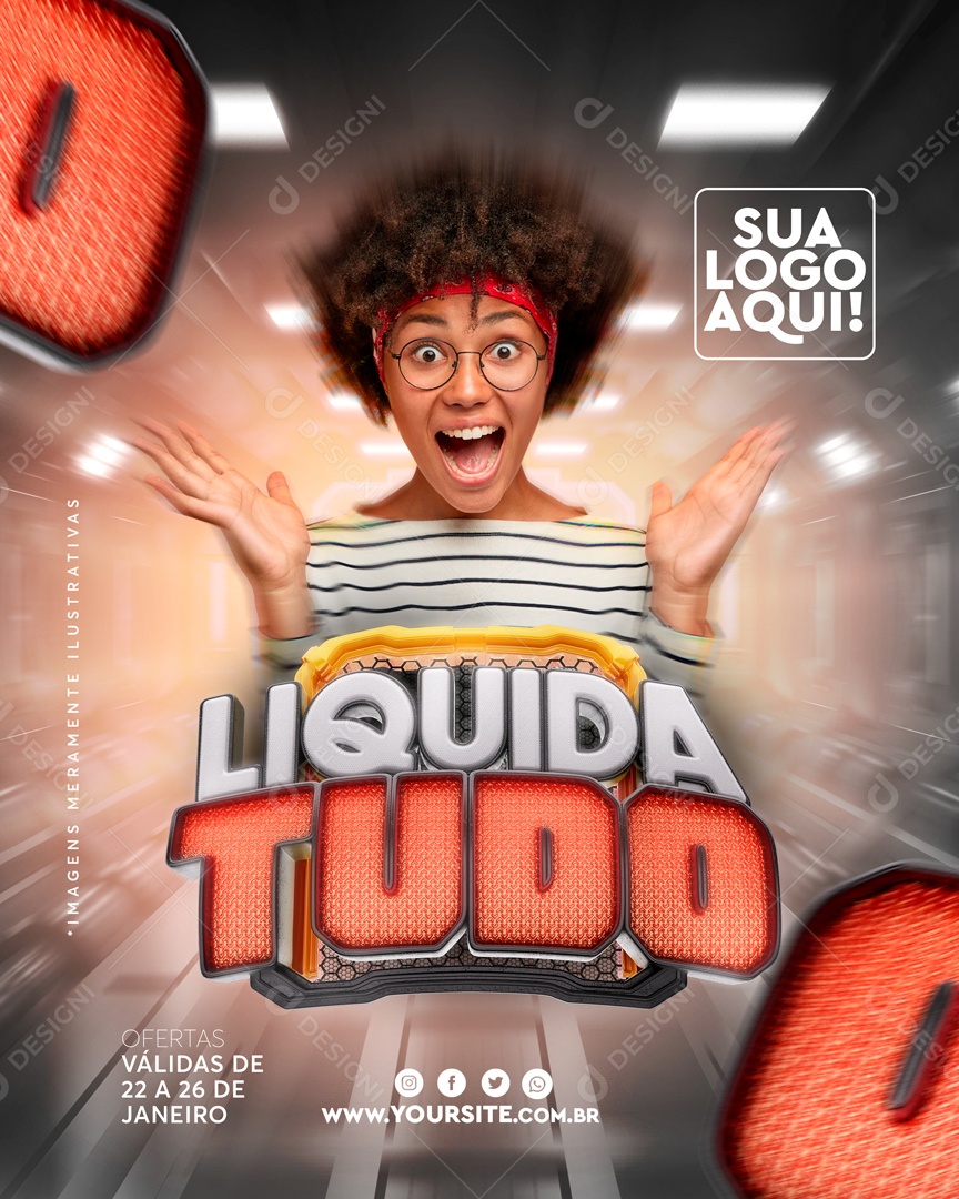 Liquida Tudo Venha Conferir Social Media PSD Editável