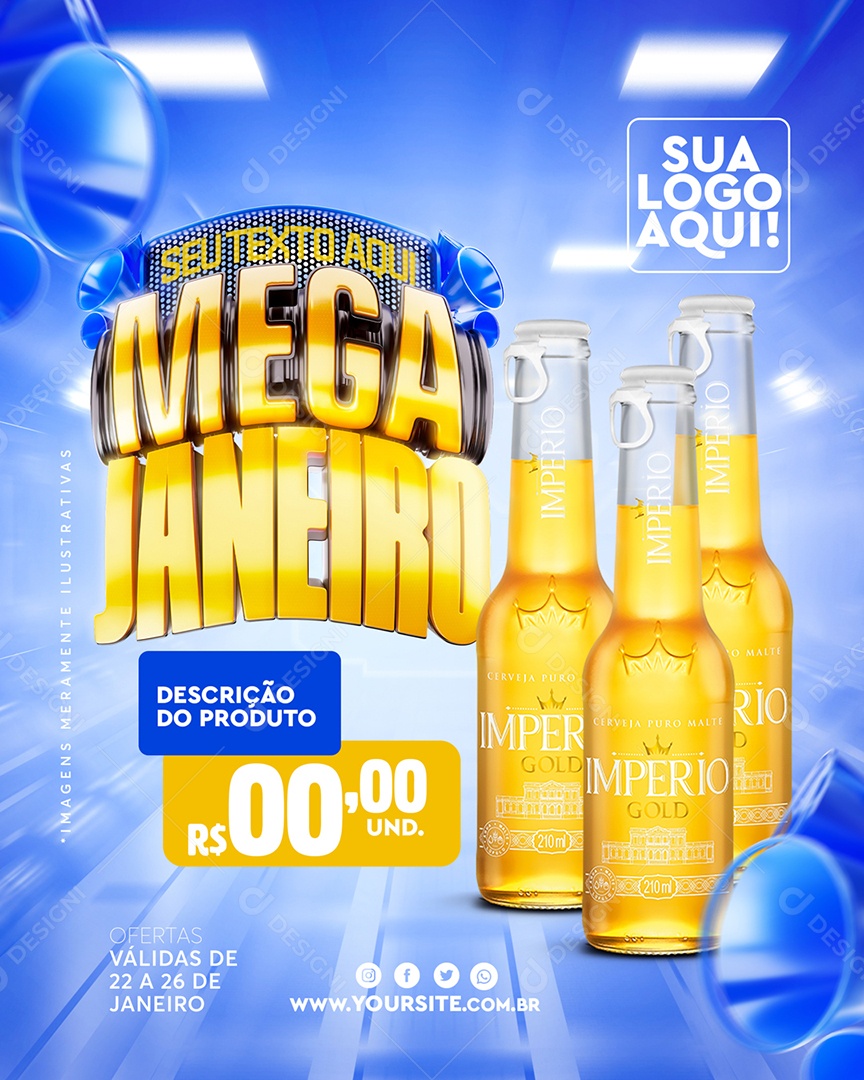 Mega Janeiro Venha Conferir Social Media PSD Editável