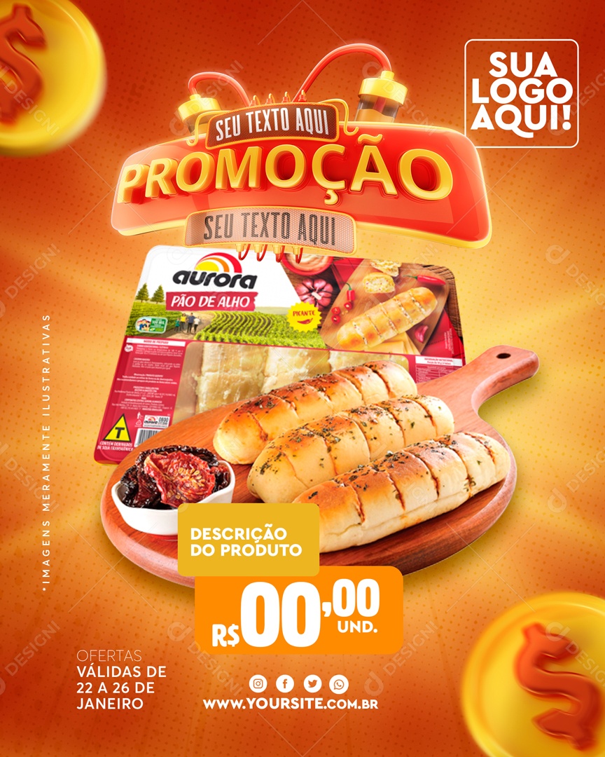 Promoção Venha Conferir Social Media PSD Editável