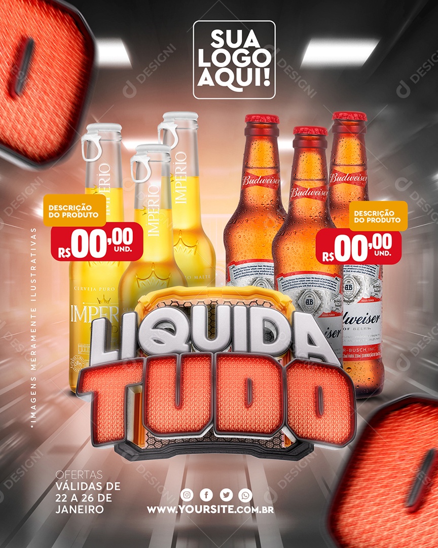 Liquida Tudo Venha Conferir Social Media PSD Editável