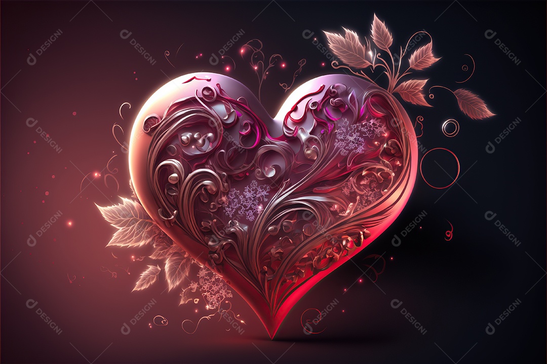 Papel de parede do dia dos namorados, amor adorável, coração