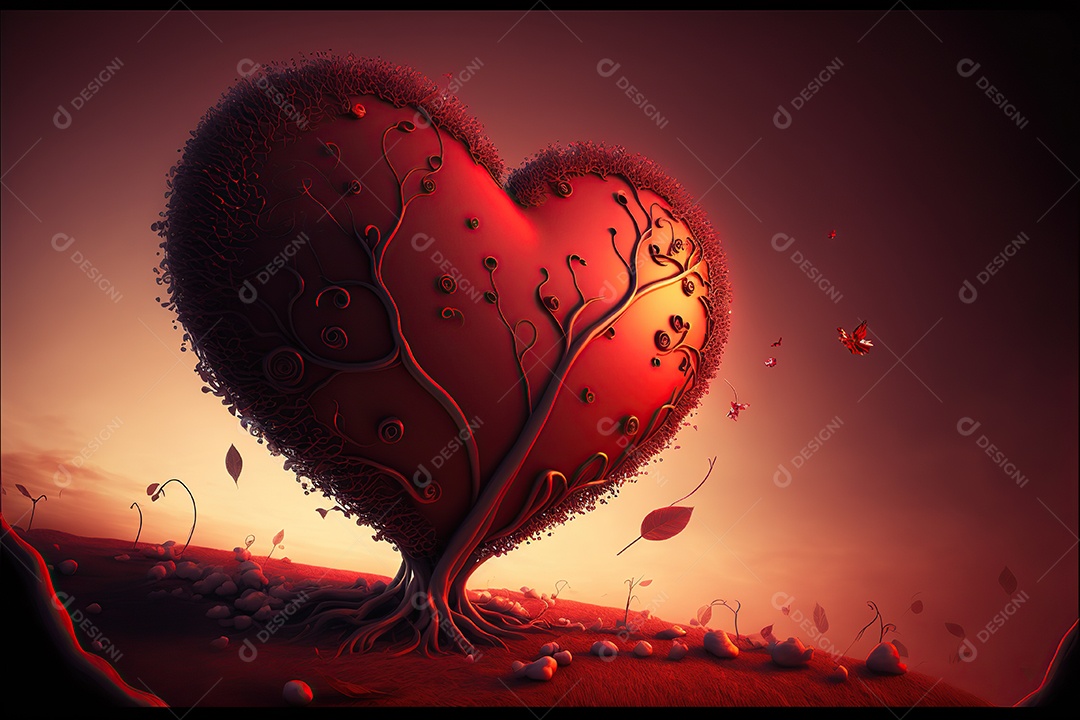 Papel de parede do dia dos namorados, amor adorável, coração