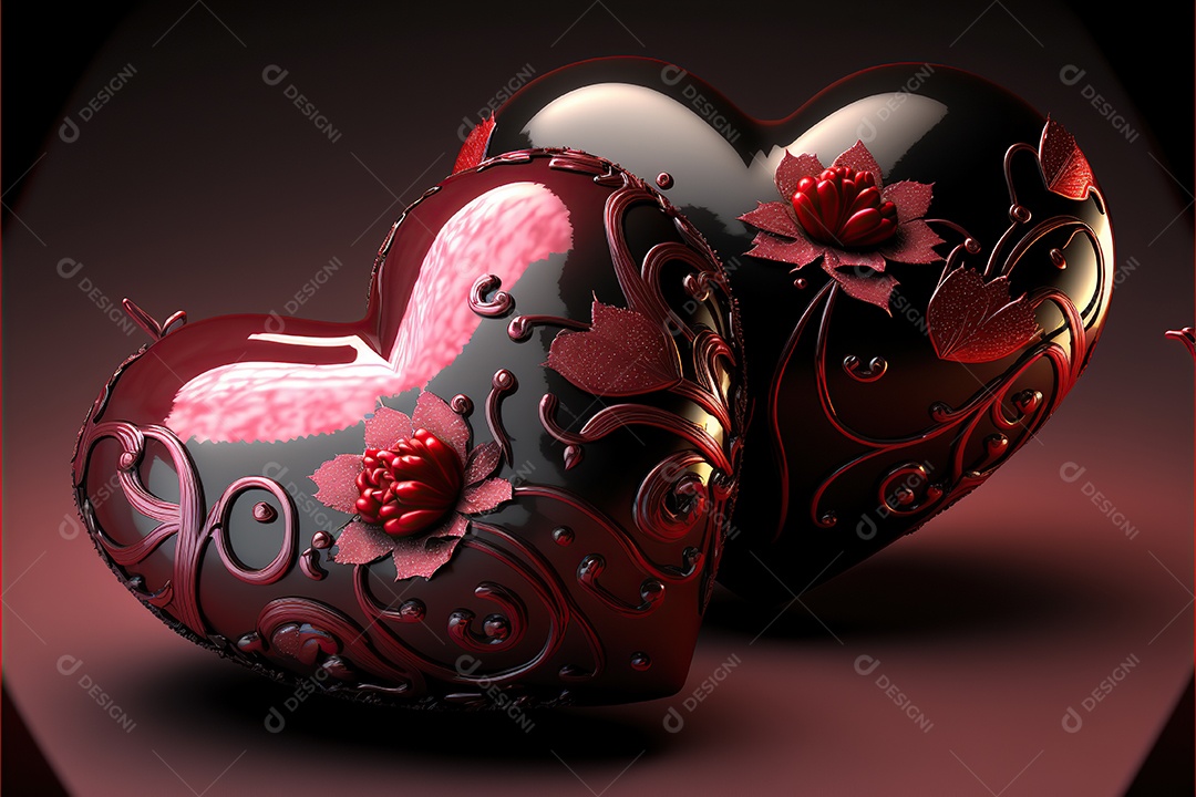 Papel de parede do dia dos namorados, amor adorável, coração