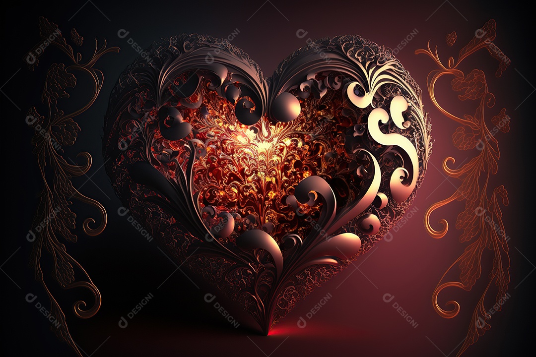 Papel de parede do dia dos namorados, amor adorável, coração