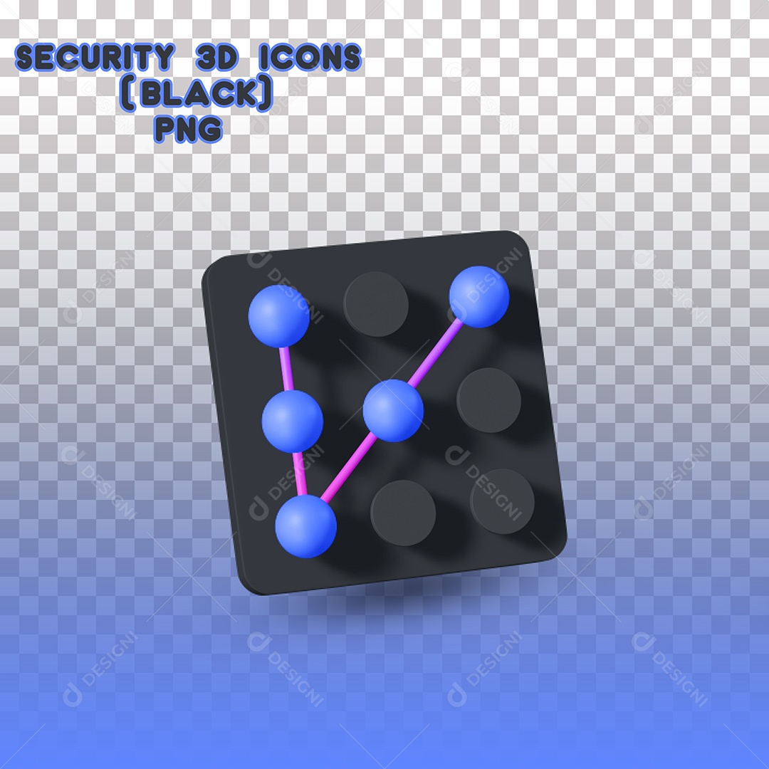 Elemento 3D Ícone Padrão de Celular PSD Para Composição