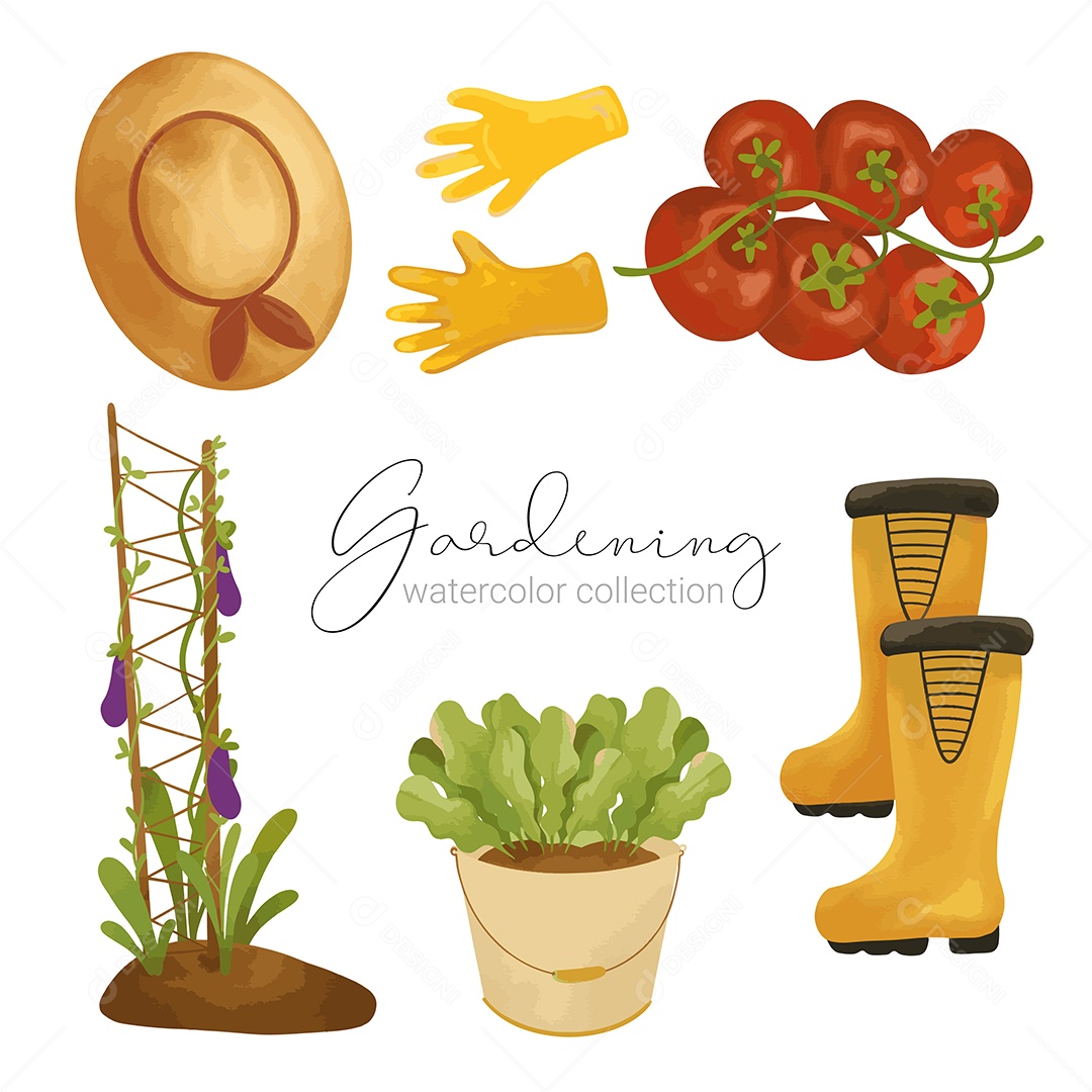 Conjuntos de Ferramentas Acessórios e Jardim Vetores EPS Editável