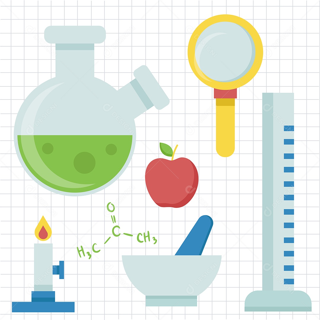 Equipamentos de teste estilo Cartoon Vetores EPS