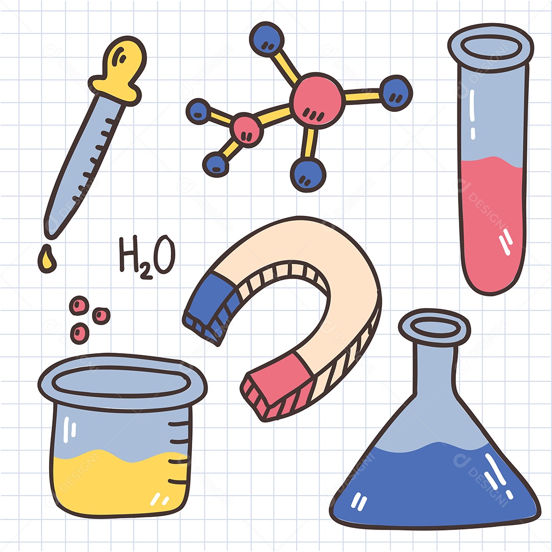 Equipamentos de teste estilo Cartoon Vetores EPS