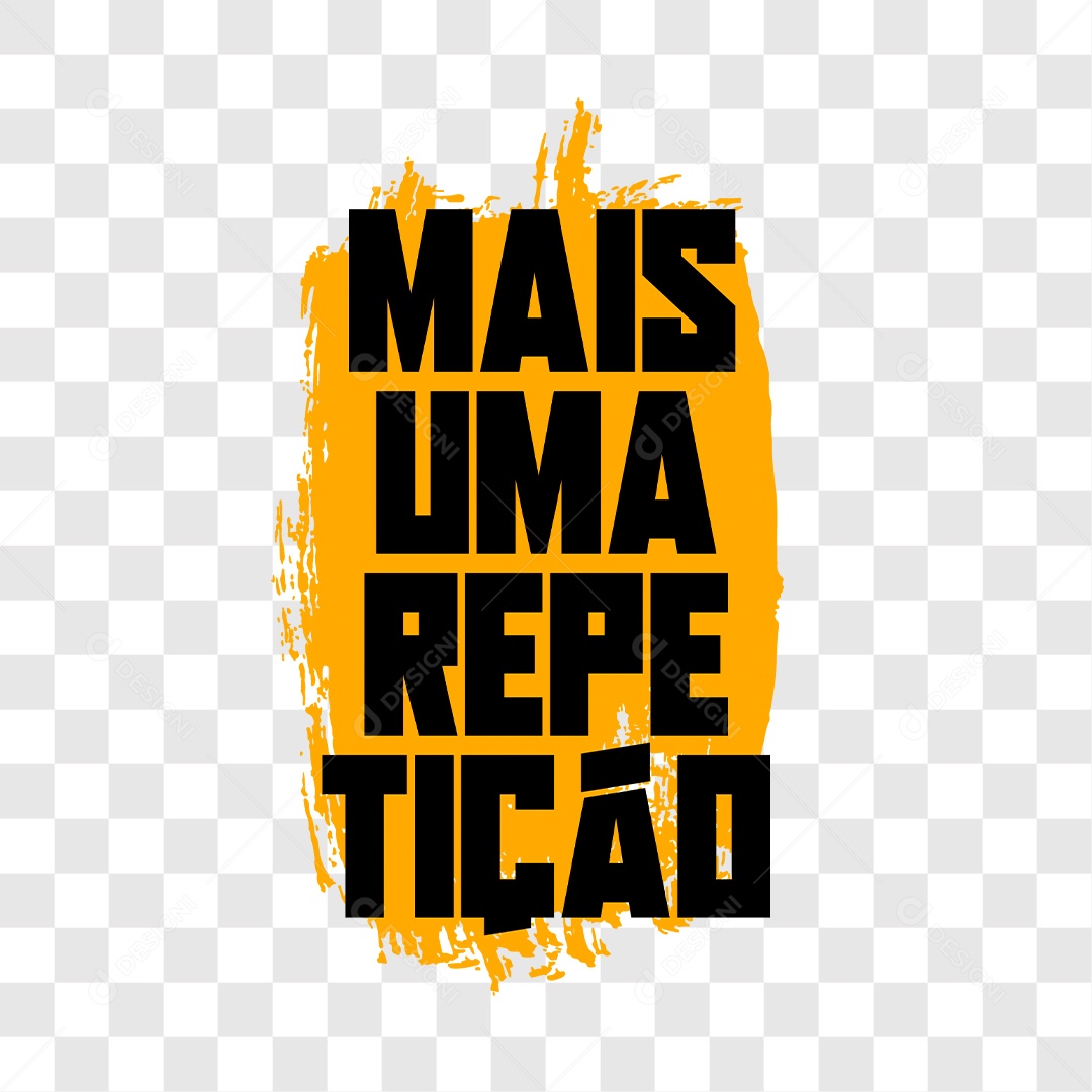 Lettering Academia Mais Uma Repetição EPS + PNG