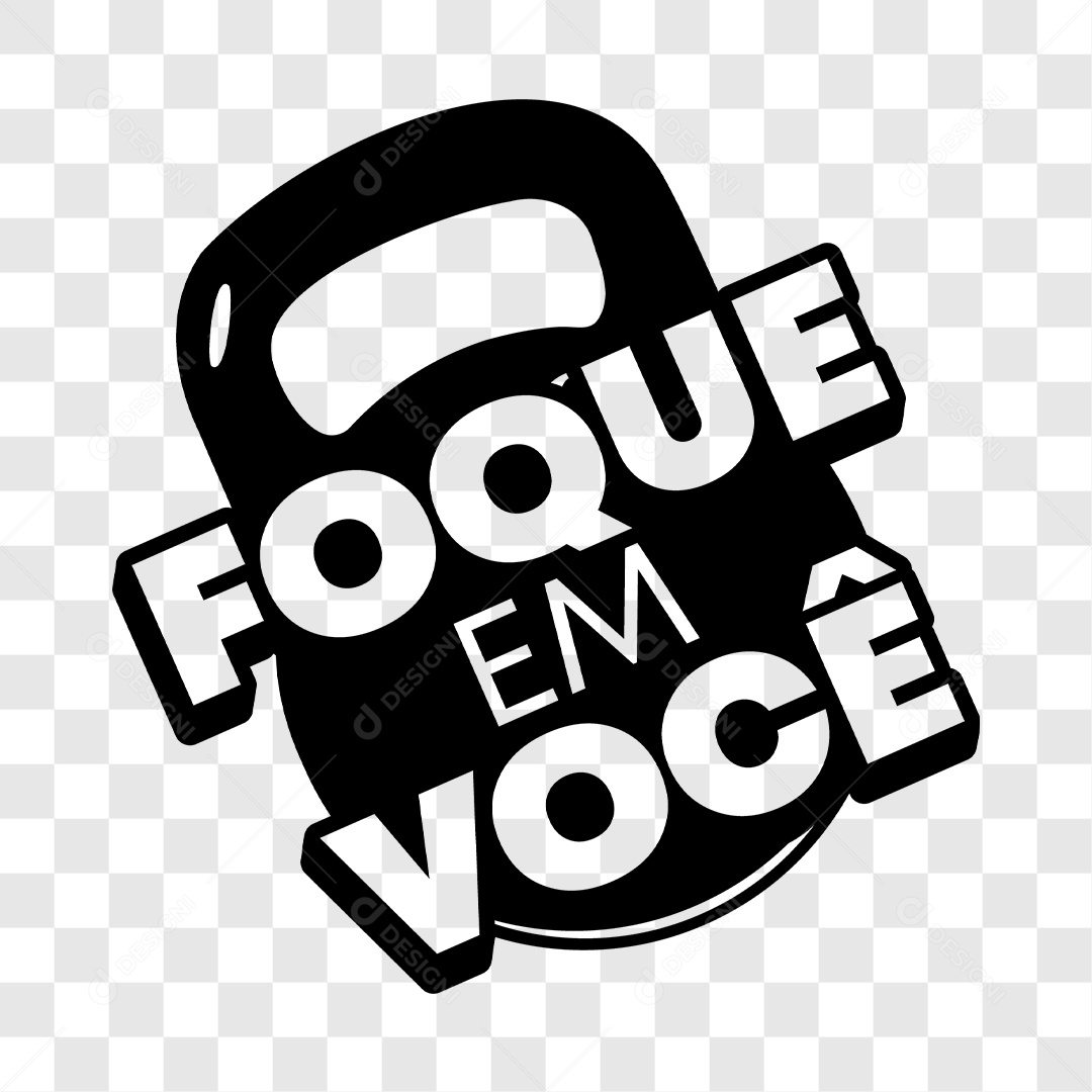 Lettering Academia Foque em Você EPS + PNG